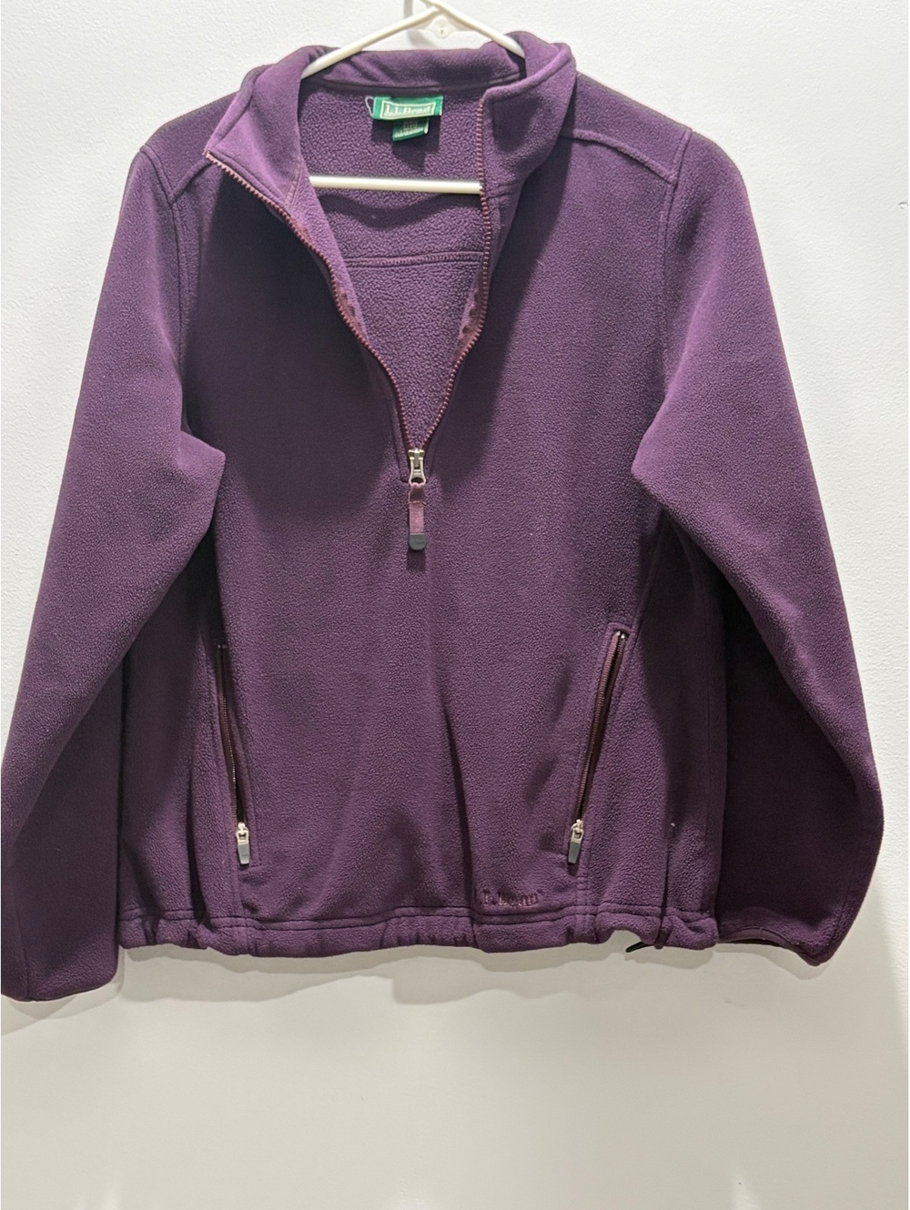 Vintage L.L. Bean Women's Fleece Pullover Jacket Purple Size M USA Fabrics